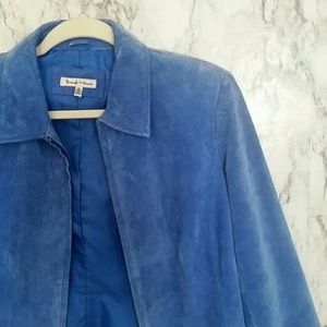 Yvonne le Marie | blue leather jacket